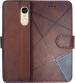 SUPER ME Mi Redmi Note 3 Brown Leather Dual Protection Flip Cover