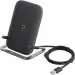 Baseus Black Cobble Qi Wireless Induction Charger Pad 15W Horizontal Holder Stand