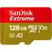 SanDisk Extreme 128GB microSDXC UHS-I, V30, 190MB/s Read,90MB/s Write, Memory Card for 4K Video on Smartphones, Action Cams and Drones