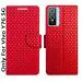 A D Enterprises DT Red Flip Cover for Vivo Y76 5G | Magnetic Case | Shock Absorbent | Flip Cover Vivo Y76 5G