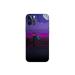 GADGETSWRAP Printed Vinyl Skin Sticker for Apple iPhone 12 Pro - Pixel Art Bridge Night