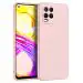 LIRAMARK Silicone Soft Back Cover Case for Realme 8 4G/Realme 8 Pro (Silicone Pink)
