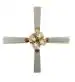 Usha Fontana Orchid 1280mm Ceiling Fan with Decorative Lights (Gold Ivory)