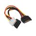 AdzMozi New Cable15 Pin SATA Male to 4 Pin IDE Molex Female SATA Female Power Cable SATA Power Extension Cord Wire Line for Motherboard HDD P1.15 Pin SATA to 4 Pin
