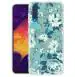 Fashionury Silicone White Floral Pattern Designer Printed Back Cover for Samsung Galaxy A50 Back Cover