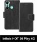 Sbms Infinix Hot 20 Play 4G Black Artificial Leather Shock Proof Flip Cover