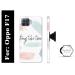 Mobi Elite Positive Quote Printed Back Cover with Mobile Holder, Pop socket for Oppo F17