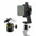 Ceuta Black Cell Phone Tripod Mount Adapter With Tripod Ball Head