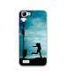 Casotec Girl Running At Night Design Printed Silicon Soft TPU Back Case Cover for Vivo Y35