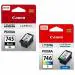 Canon Combo 745 XL and Cl 746 Small Ink Cartridge [Set of 2] (Black & Colour)
