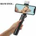 BOPUD -R1S Selfie Stick with Fill Light,Selfie Stick Tripod with LED Light,Long Bluetooth Extendable Selfie Sticks with Tripod Stand and Light for Mobile Phone,Makeup,Selfie,Vlogging Bluetooth Selfie Stick (Black, Remote