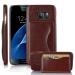 EXCLESIOR Samsung Galaxy S7 Edge Brown Shockproof, Card Holder Slot, PU leather Back Cover