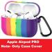 AIMZZ Rainbow Colours Airpod PRO Case Cover Silicone Case Cover with Keychain, Shockproof
