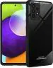 TRIFTY Samsung Galaxy A62 Black Toughened Glass Back with TPU Bumper Case Cover