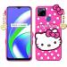 RUPELIK (Hello Kitty Realme C25s Pink) Hello Kitty Rupper Back Case Cover |3D Cute| Soft Silicone Back Cover with Pendant Compatible for Realme C25s / Narzo 20 / Narzo 30A / C25 / C12 (Pink)