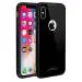 TRIFTY Apple iPhone XS Max, 10S Max Black Toughened Glass Back with TPU Bumper Case Cover