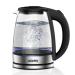 AGARO Imperial, 1500W, 1.8L Electric Glass Kettle, Silver