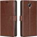 Tingtong Flip Cover Back Case for OnePlus 3T | Leather Finish | Inbuilt Stand & Pockets | Wallet Style Flip Back Case Cover for OnePlus 3T (Brown)