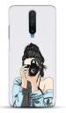 MobiEra Poco X2 Multicolor Girl with Camera Design Plastic Hard Case Cover
