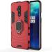 Mamani OnePlus 7 and 7T Pro Red Carbon Fibre Anti-fingerprint and Scratch Resistance Protective Case Cover with 360 Degree Rotating Ring Holder 7.5 x 1 x 16 cm