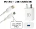 Ditto Hub 2.4 A MICRO-USB Mobile Charger with Detachable Cable (White, Cable Included)