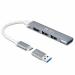 CABLES MASTER USB Hub 3.0/type c to usbultra-highspeed hub Grey