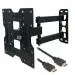 Gadget Wagon Full Motion Swivel Lcd Led Tv Wall Mount Bracket With 2 Meter Hdmi Cable For 24-43 Inch Full Motion Swivel Lcd Led Tv Wall Mount Bracket With 2 Meter Hdmi Cable (Black)