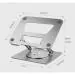 JAINPLIC Aluminum Laptop Stand Foldable Height Angle Adjustable Laptop Riser for Desk Compatible up to 15.6 Inches 360 Rotating Base (Silver)