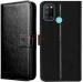 AmericHome Realme C17, Ralme 7i Black Rubber, Cloth, Artificial Leather Shock Proof Mobile Back Cover