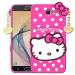 Clickaway Pink Silicone Hello Kitty Back Cover Case For Samsung Galaxy On7 Prime