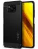 Spigen Matte Black TPU Rugged Armor Back Cover Case For Poco X3 Pro