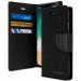 ClickCase Canvas Series Faux Leather Magnetic Card Holder Wallet Kickstand Case Flip Cover For Coolpad Cool 1 (Black)