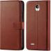 RUPELIK Vivo Y21L Vintage Leather flip Case Cover| Inside TPU with Card Pockets Wallet Stand Magnetic Closure 360 Degree Complete Protection Vintage Flip Cover for Vivo Y21L - Brown