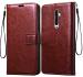 MONKISH Brown Leather Shock Proof Flip Case Back Cover for Oppo Reno 2F