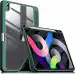 ProElite Hybrid Detachable Magnetic Case Cover for Apple iPad Air 10.9 inch 5th/4th Generation with Pencil Holder, Dark Green [Transparent Back]