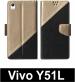 Sbms Vivo Y51L Black Artificial Leather Shock Proof Flip Cover