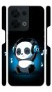 YAPZONE | Panda Music Black | Designer Printed Hard Back Cover for Oppo Reno 8 5G Premium & Attractive Case for Your Smartphone