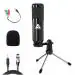 Audio Array AM-C39 XLR to 3.5mm Condenser Microphone Kit | Tripod, 2M Cable & Foam Filter | Compatible with Audio Interface, Mixer | Recording, Podcast, Streaming, Home Studio (Black)