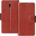 Frazil Faux Leather Case Flip Cover for Nokia 2.2 with Foldable Stand & Cards Slots - Brown