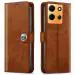 COVERBLACK Infinix Note 30 5G Flip Cover | Full Body Protection | Wallet Button Magnetic Closure Book Cover Leather Flip Case for Infinix Note 30 5G - Executive Brown