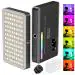 ULANZI VL120 RGB Video Light, Pocket LED On-Camera Light, Built-in 3100mAh Rechargeable Battery, 360 Full Color 20 Light Effects, CRI?95 2500-9000K LED Video Light Panel, Black, (2495)