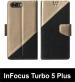 Sbms Infocus Turbo 5 Plus Black Artificial Leather Shock Proof Flip Cover