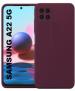 Newselect Samsung Galaxy A22 5G Maroon Rubber Back Cover