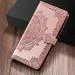 ClickCase Royal Mandala Design Faux Leather Magnetic Card Holder Wallet Kickstand Case Flip Cover For Redmi Note 9 Pro (Rose Gold)