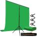 VTS Photography Green Screen Backdrop 6 * 9ft / 1.8 * 2.8m Professional Lekera-Cotton Photo Studio Background Durable Washable with 3 Clamps
