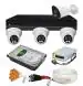 HONYMAN Cp Plus H.265, 2.4 Mp Guard+ Colorful View In Dark 4 Camera Combo Kit With 4Ch Dvr, 3 Dome 1 Bullet Cameras, 1Tb Hdd, Power Supply, 90Mtr Cable, Audio Mic And Connectors Wired Cctv Security Camera Set