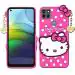 UNILORD Moto G9 Power Pink Rubber Screen Protector 3D Cute Hello Kitty Back Case Cover