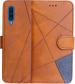 SUPER ME Samsung A50 Brown Leather Dual Protection Flip Cover