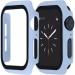 RUPELIK (iWatch Case 38mm Sky Blue) Smart watch Tempered Screen Guard for iWatch 38mm Case Of Apple Watch Series 1,2,3 With Bumper Case Cover (Sky Blue) (ONLY ORIGINAL APPLE WATCH CASE) (NOT COPY WATCH CASE)