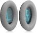 SYGA Headphones EarPads Cushions Replacement - Compatible with Bose QuietComfort 15 QC15 QC25 QC2 QC35/ Ae2 Ae2i Ae2w SoundTrue & SoundLink (Around-Ear Series Only) (Light Grey & Blue Font)